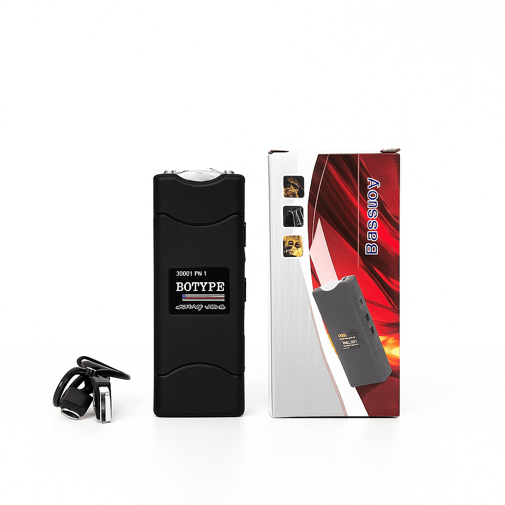 সেল্ফ‑ডিফেন্স ইলেকট্রিক শক ডিভাইস (USB‑C চার্জিং) — 5,000V + বিল্ট‑ইন টর্চ লাইট